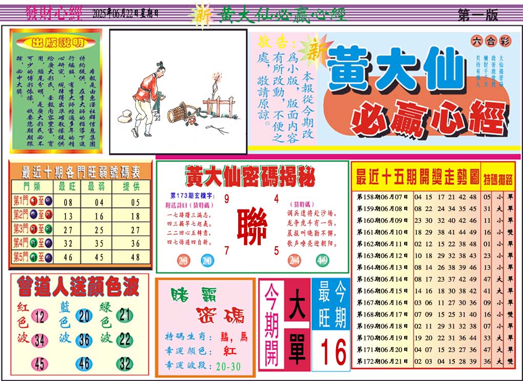 173期黄大仙必赢心经A[图]