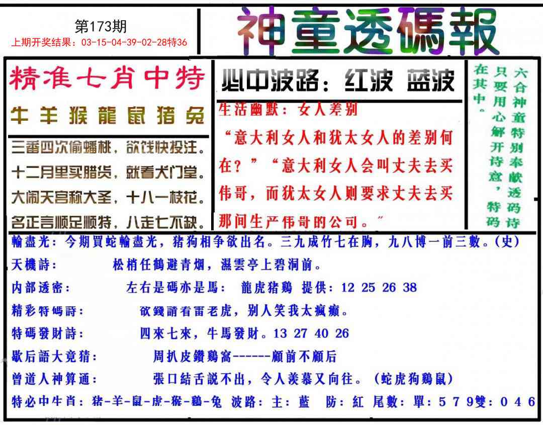 173期神童透码报[图]