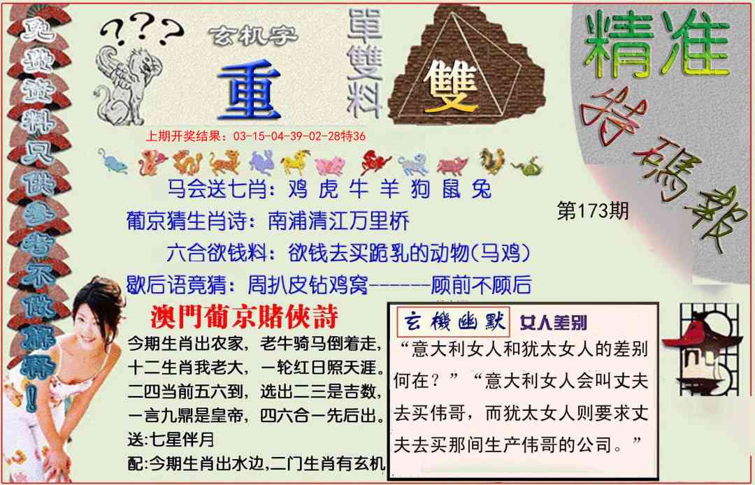173期精准<特碼報>[图]