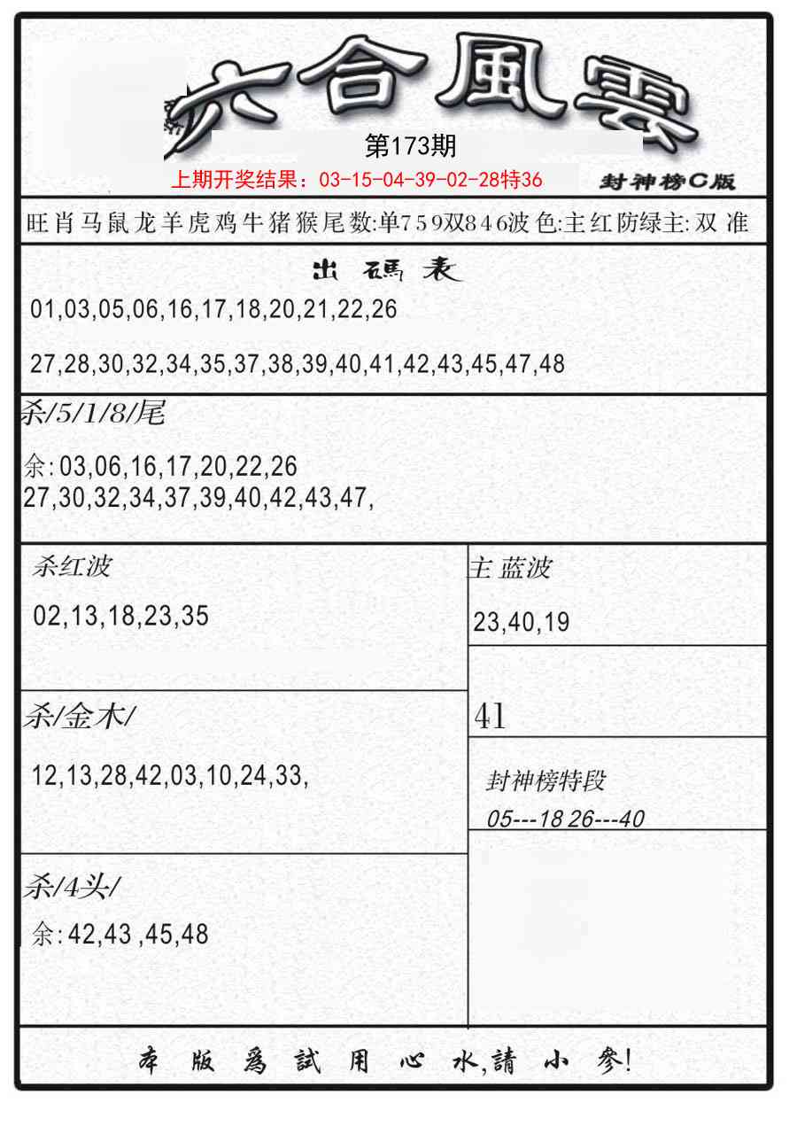 173期六合风云B[图]