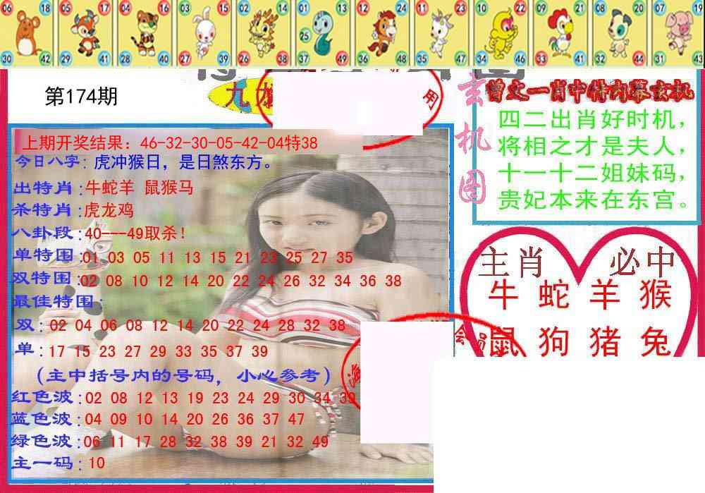 174期特码生肖图[图]