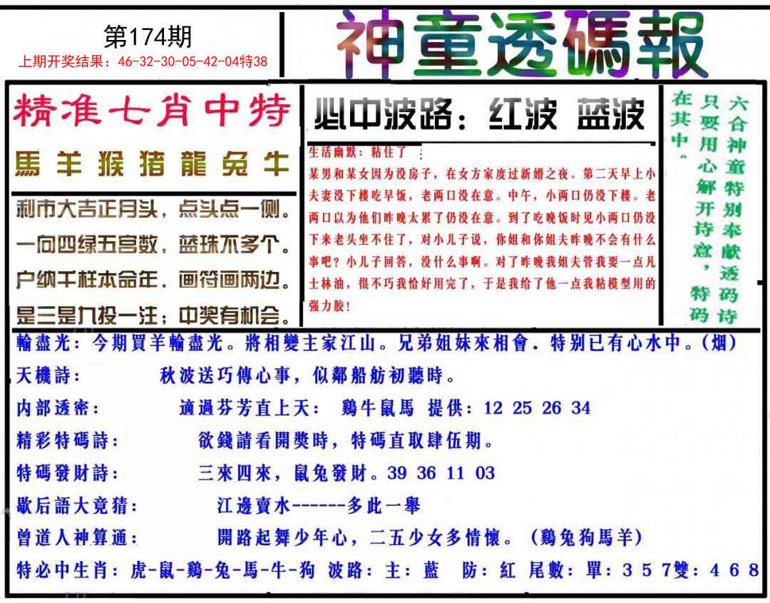174期神童透码报[图]