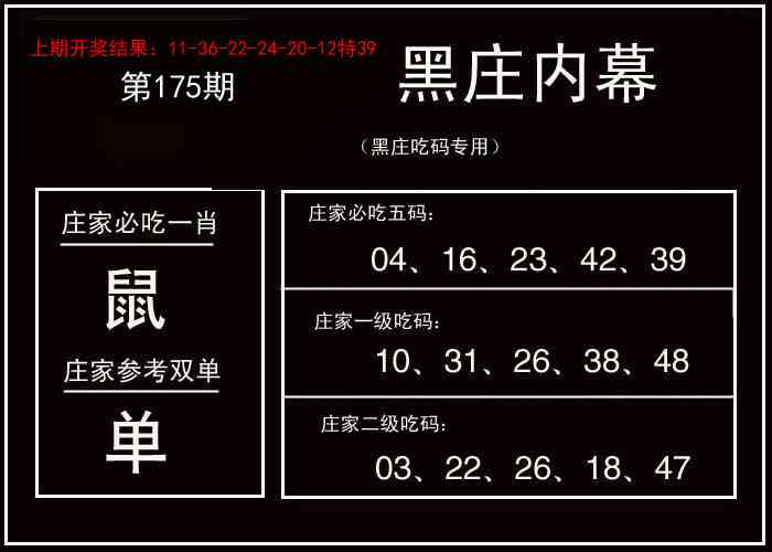 175期黑庄内幕[图]