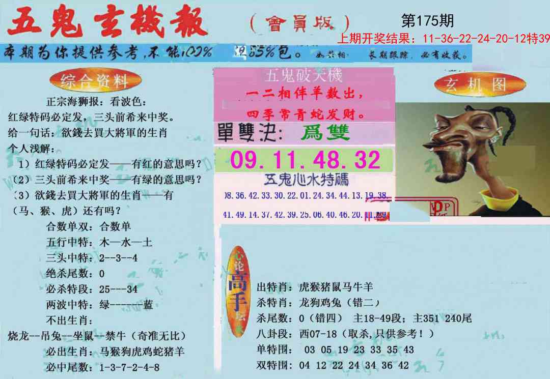 175期新五鬼玄机[图]