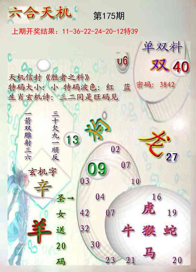 175期天机报[图]