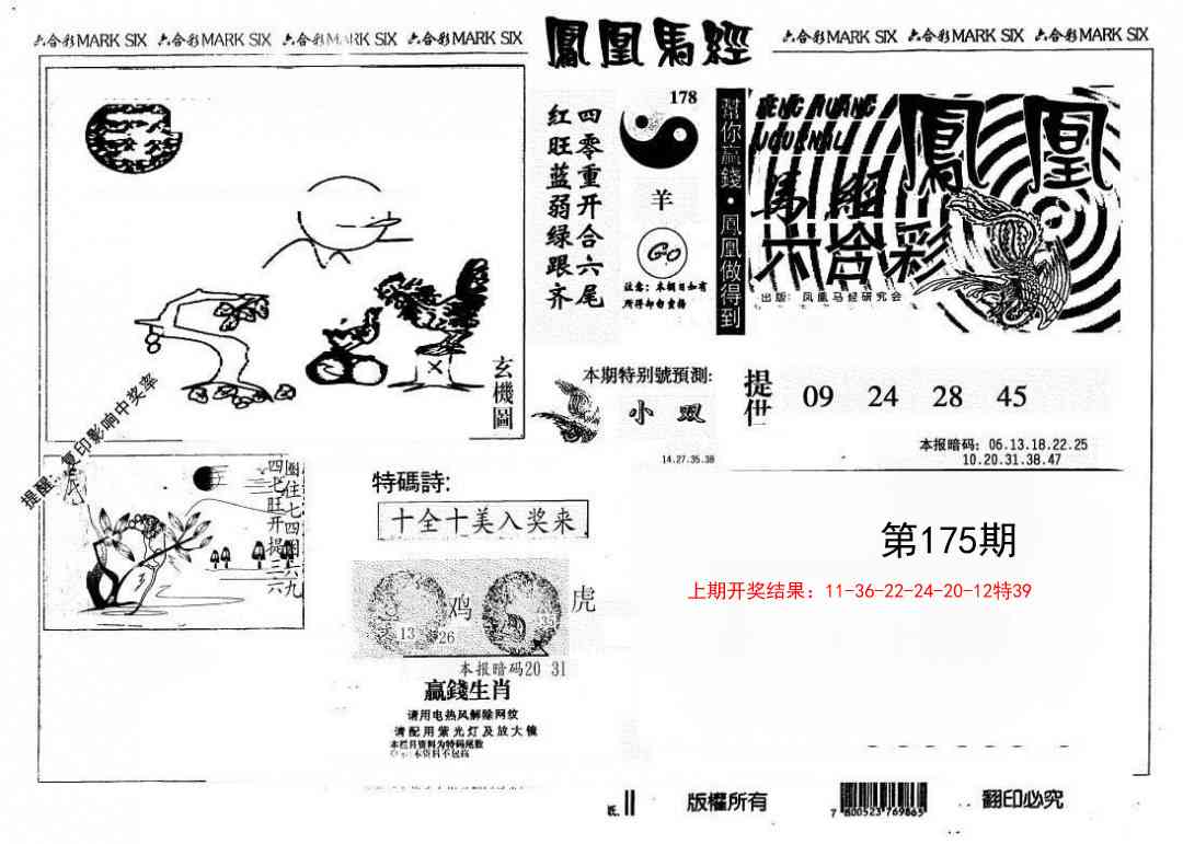 175期另版凤凰马经[图]