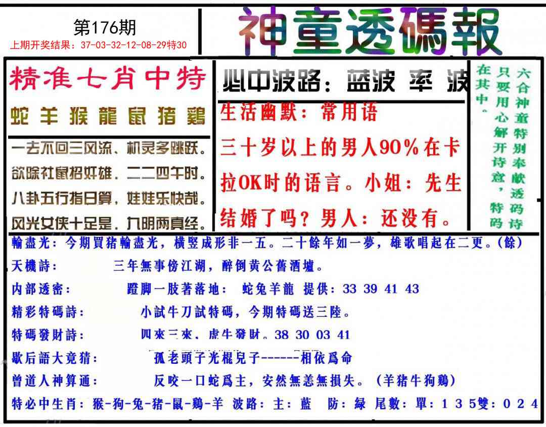 176期神童透码报[图]