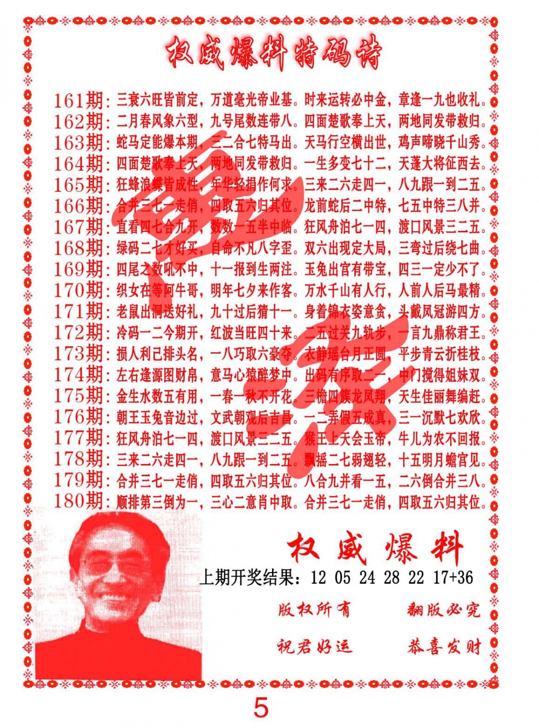 177期权威爆料特码诗[图]