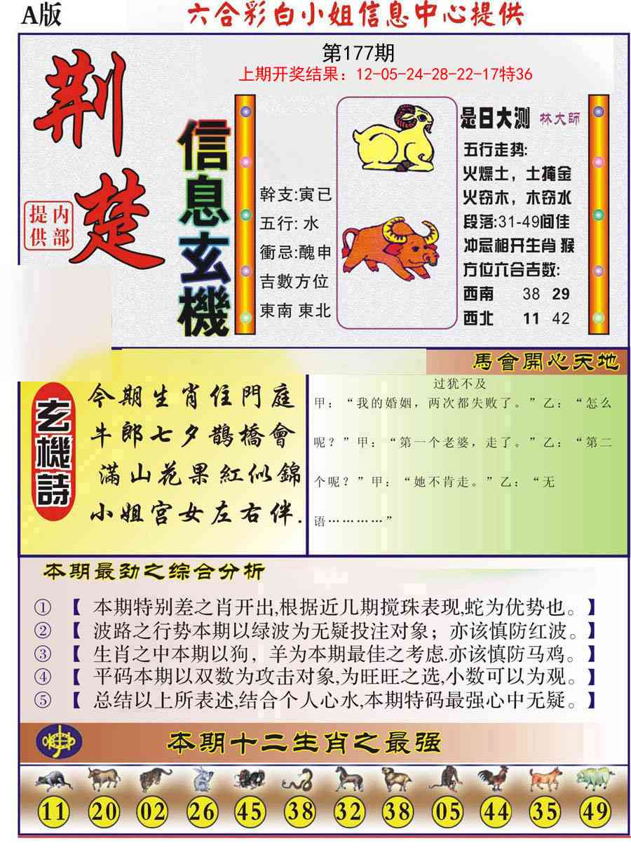 177期荆楚信息玄机A[图]