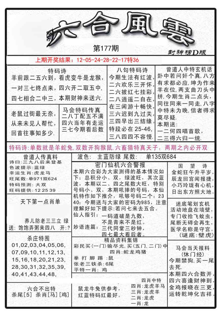 177期六合风云A[图]