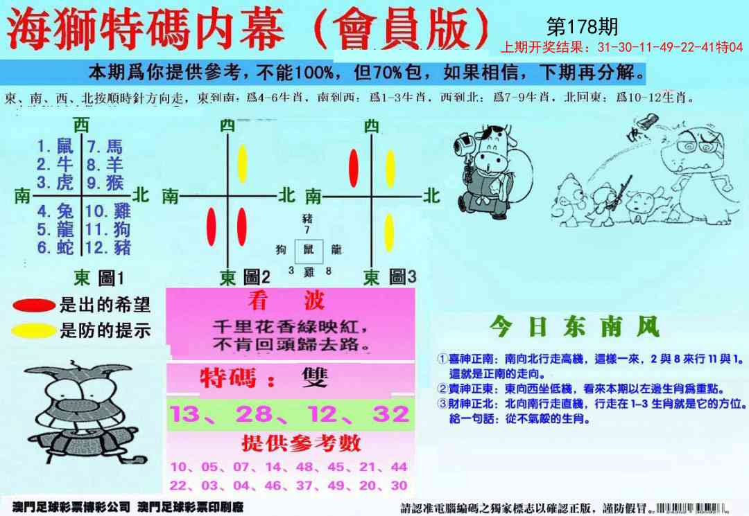 178期另版海狮特码内幕报[图]