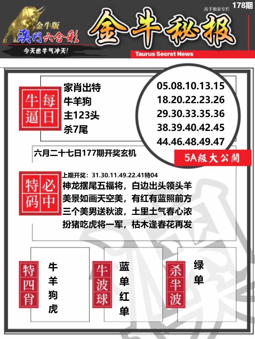 178期金牛秘报A[图]