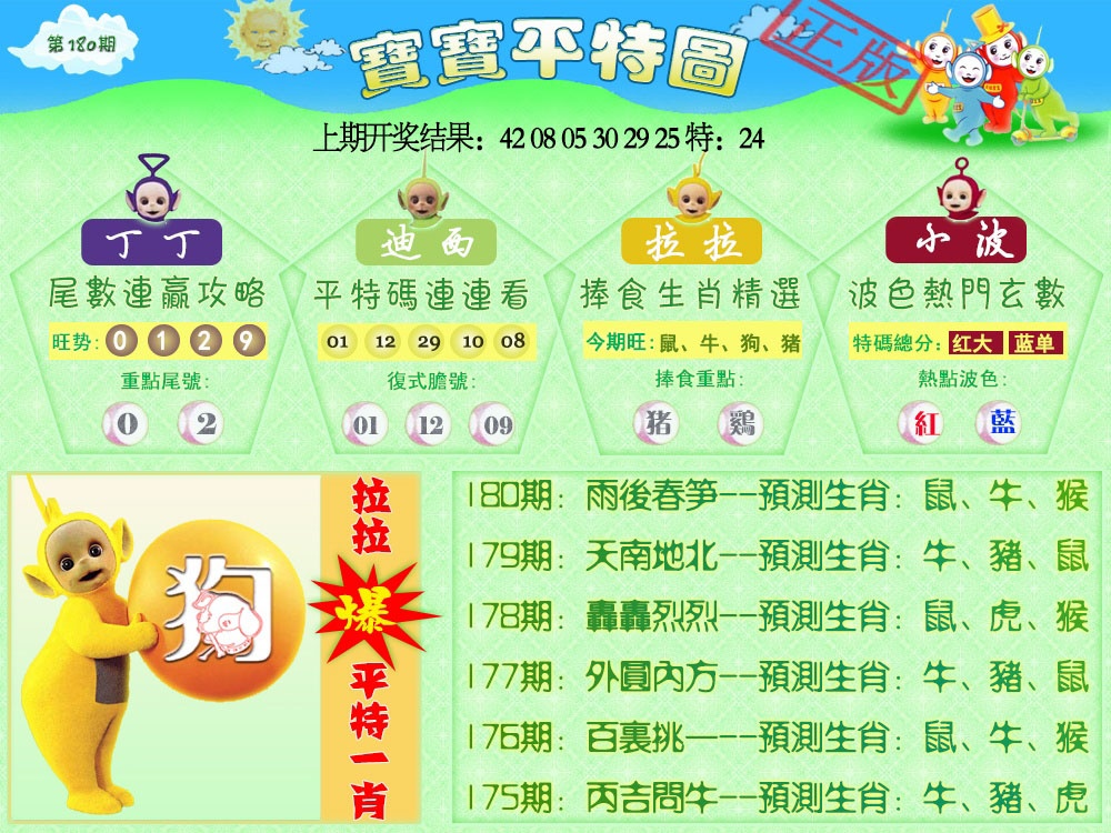 180期天线宝宝平特图[图]