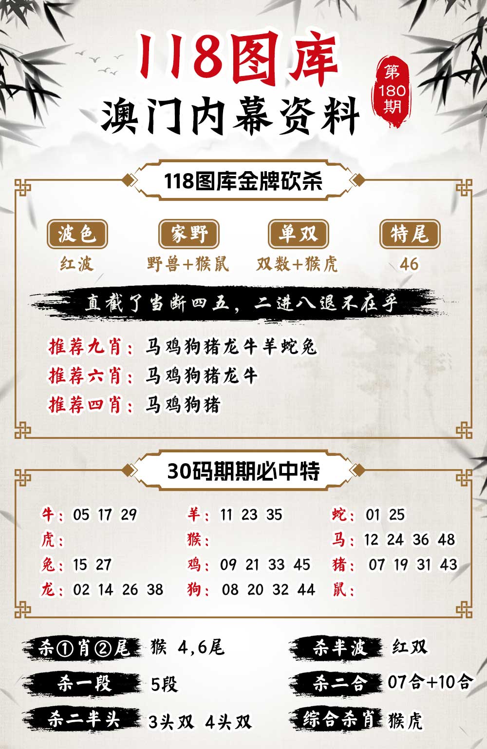 180期118内幕资料[图]