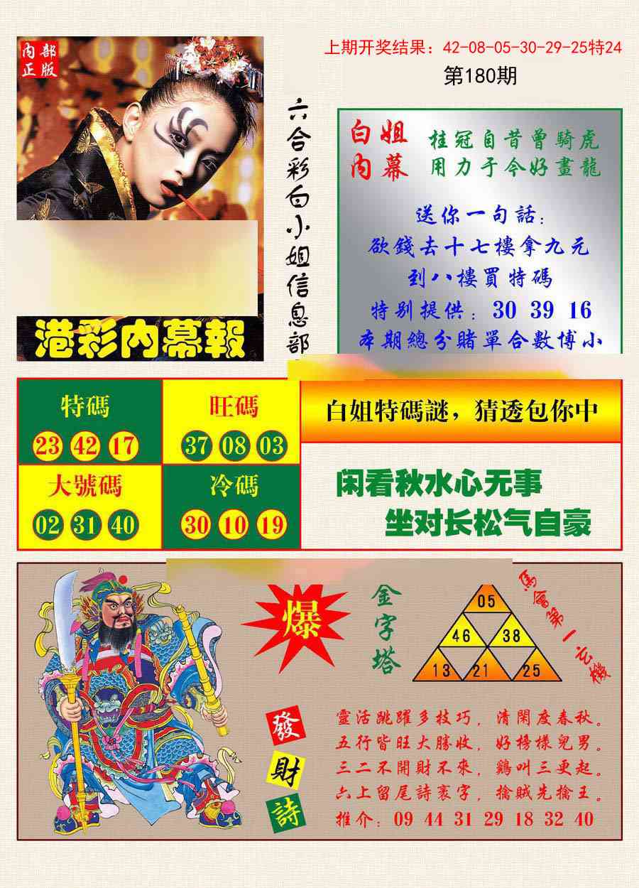180期港彩内幕报[图]