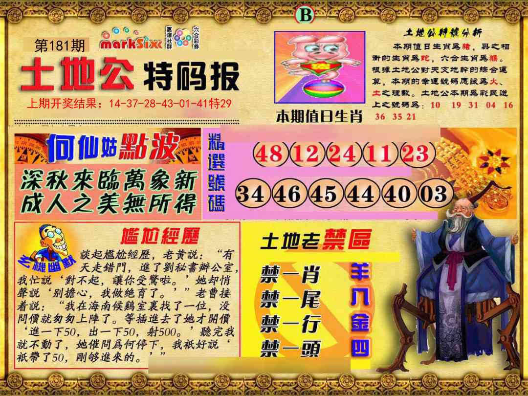181期土地公特码报B[图]
