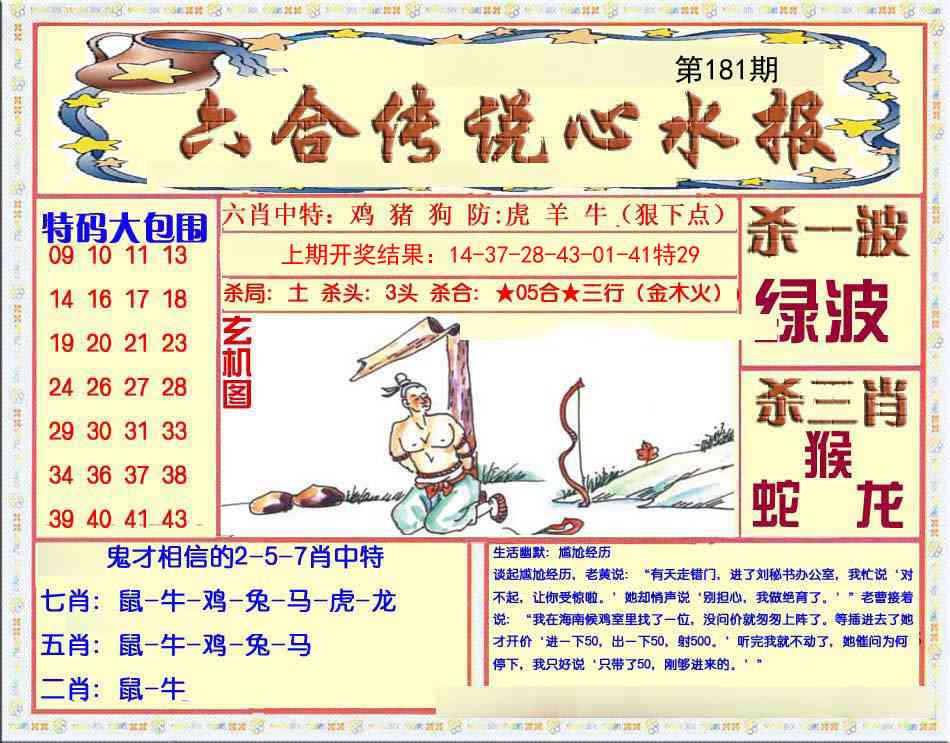 181期六合传说(心水版)[图]
