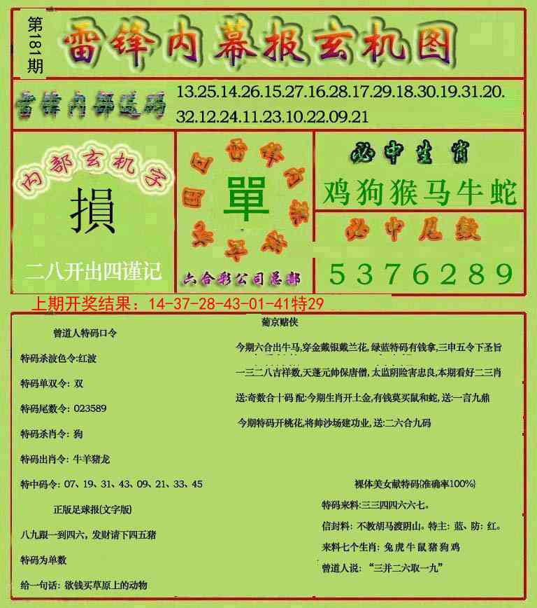 181期雷锋玄机报[图]
