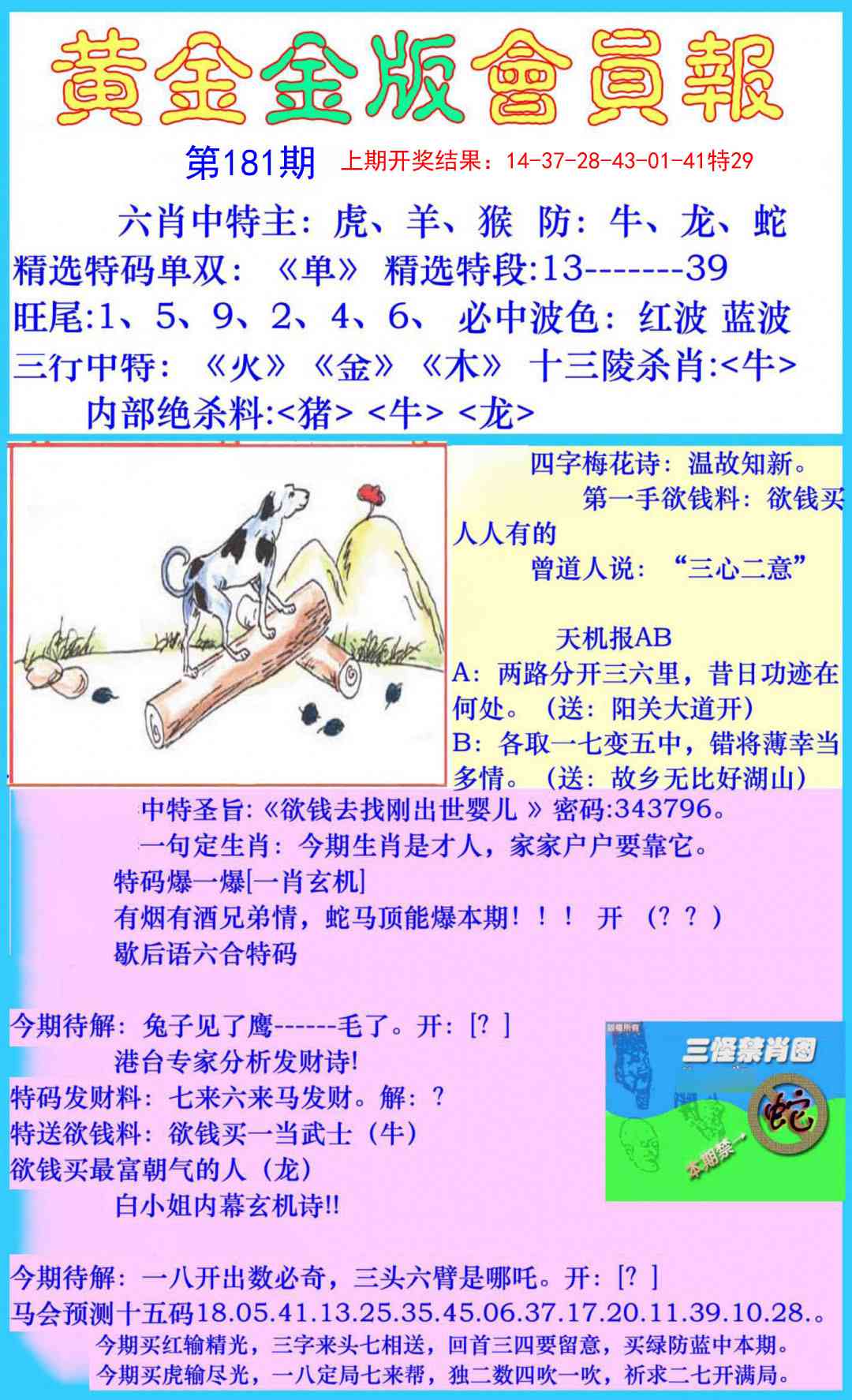 181期黄金金版会员报[图]