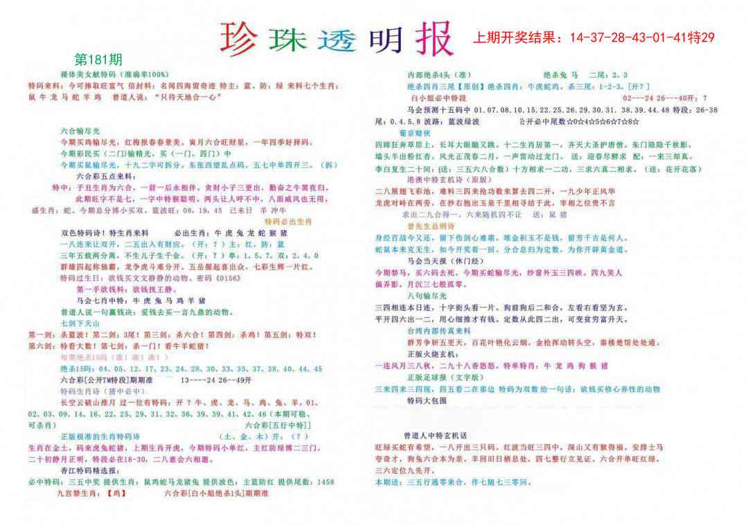 181期珍珠透明报[图]