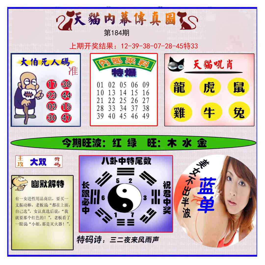 184期内幕传真图[图]