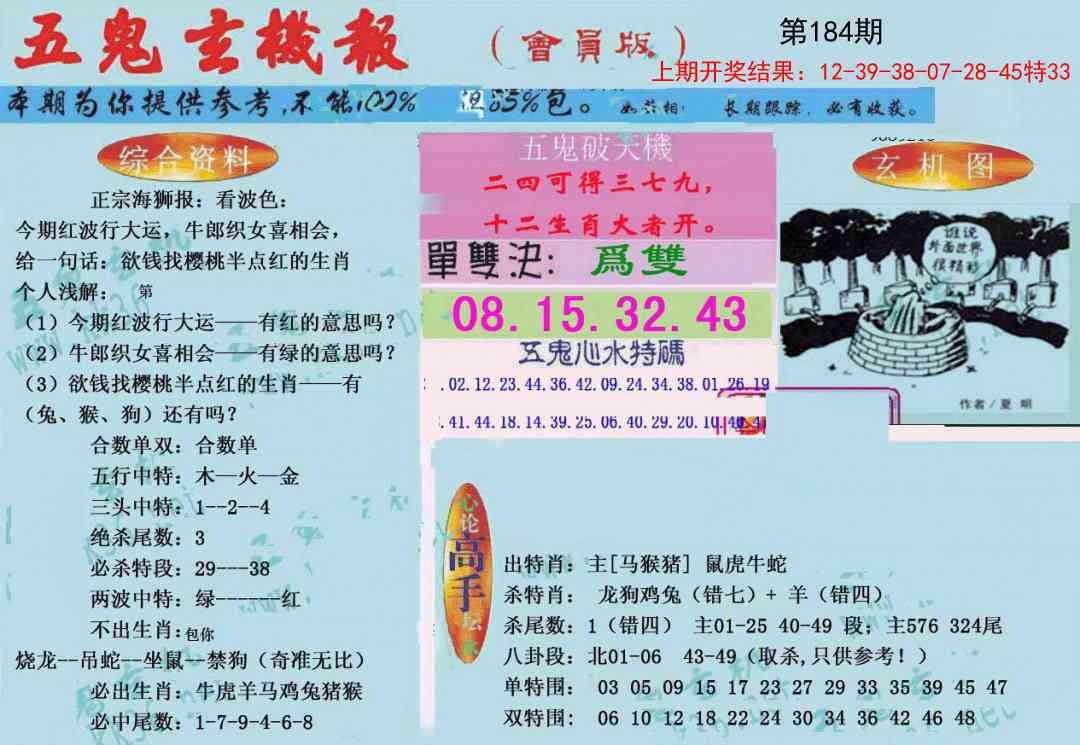 184期新五鬼玄机[图]