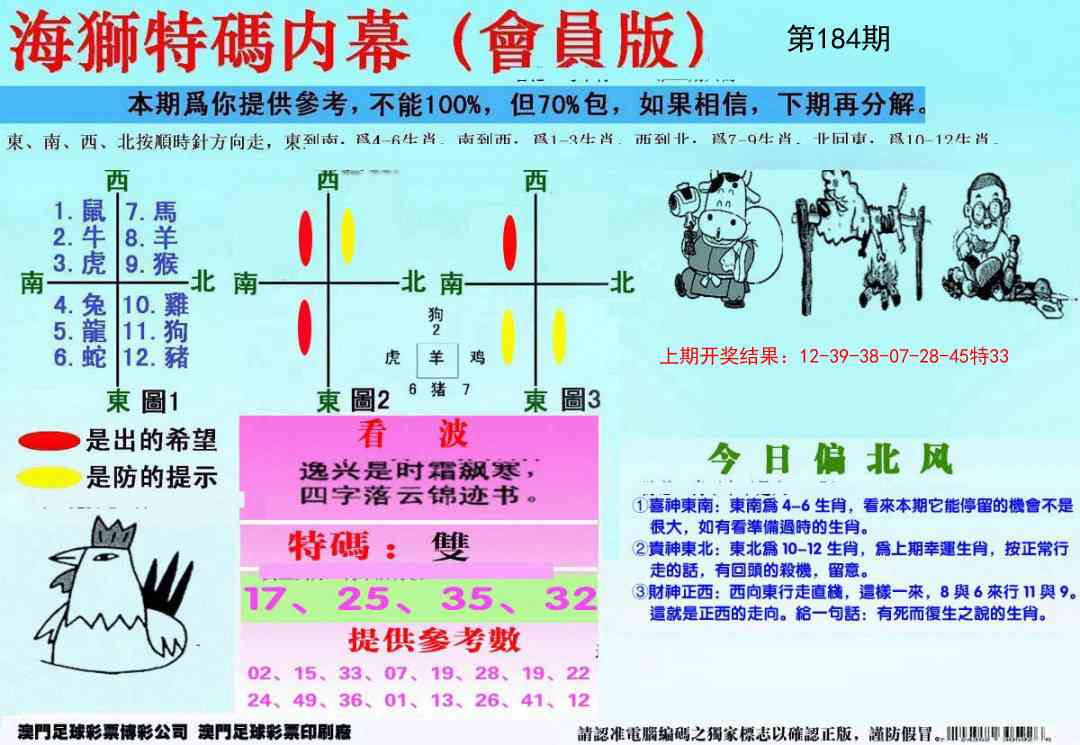 184期另版海狮特码内幕报[图]