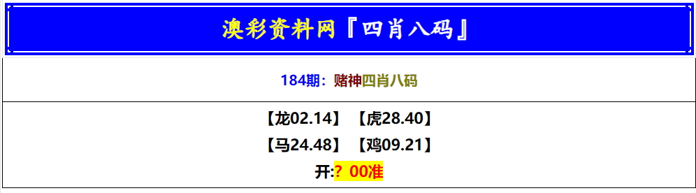184期赌神四肖八码[图]