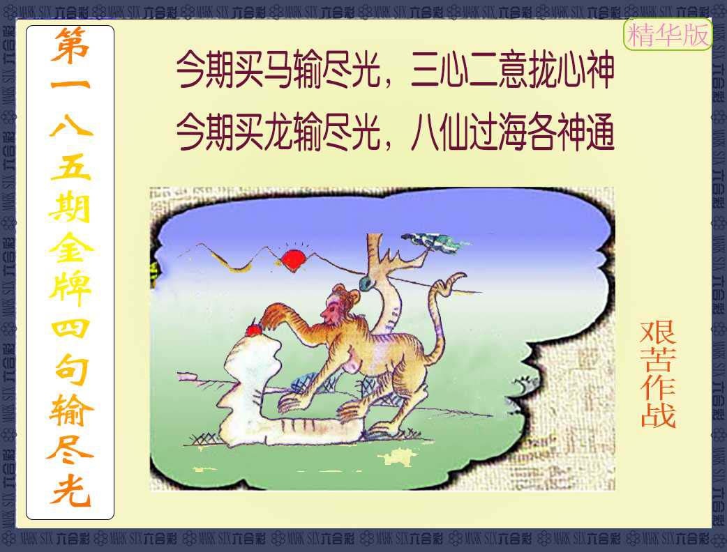 185期金牌四句输尽光[图]