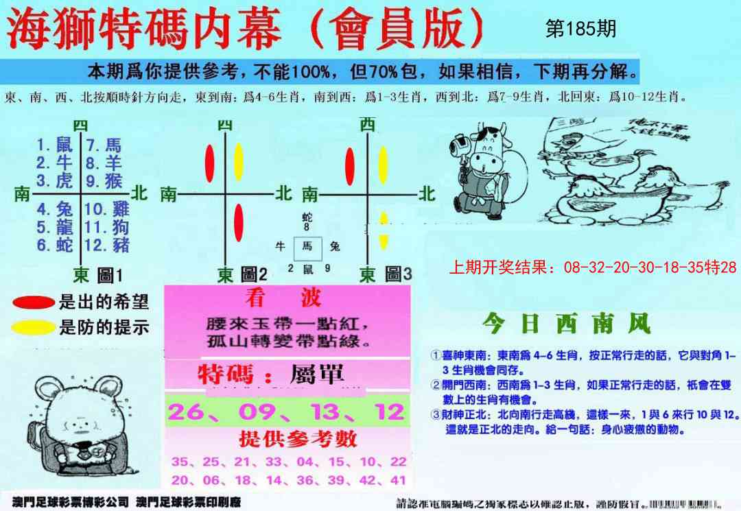 185期另版海狮特码内幕报[图]