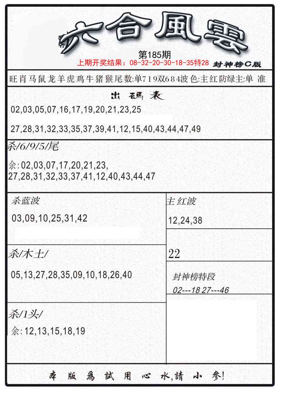 185期六合风云B[图]