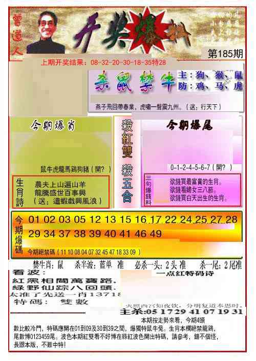 185期开奖爆料(新图推荐)[图]