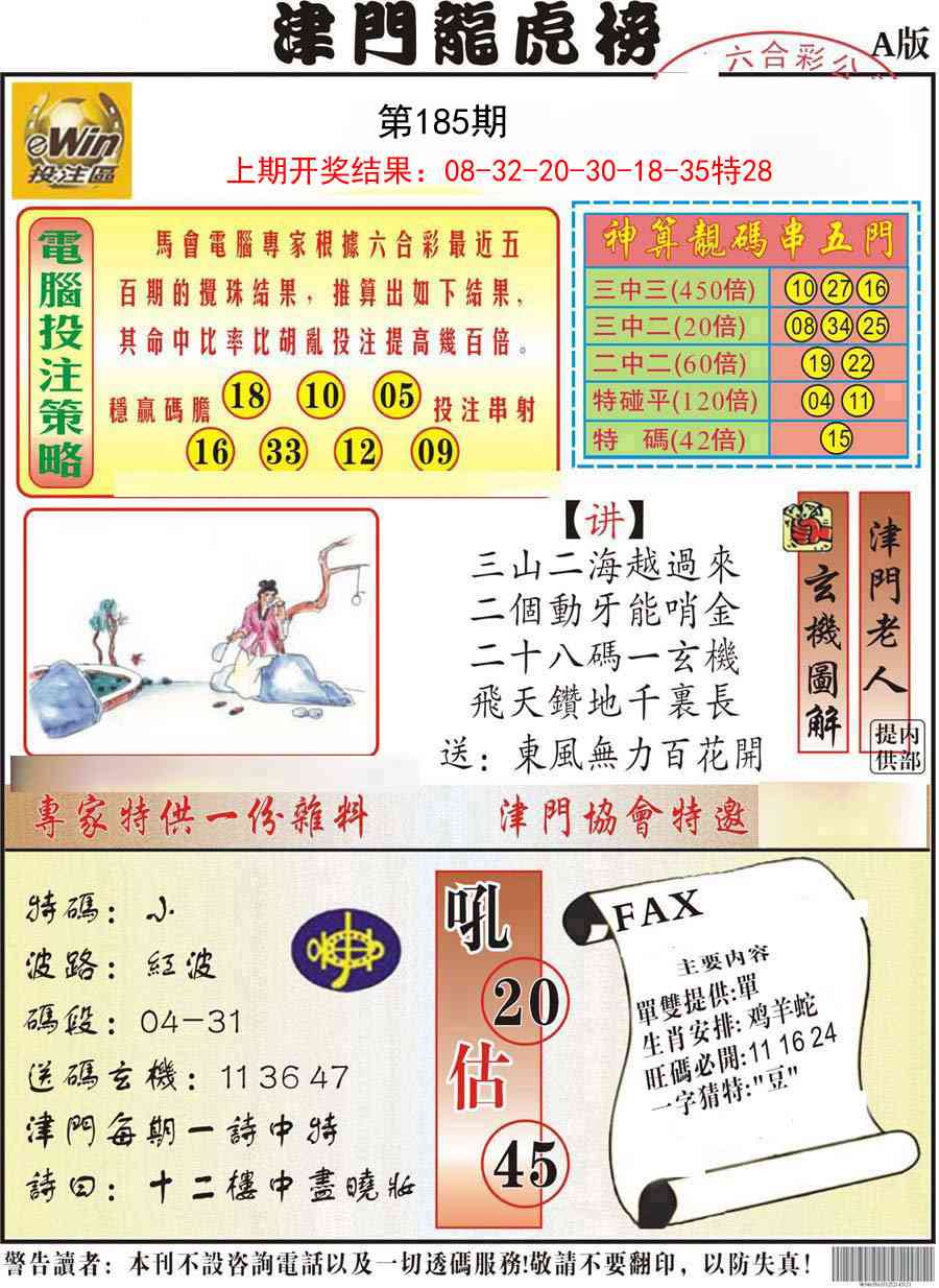 185期津门龙虎榜A[图]