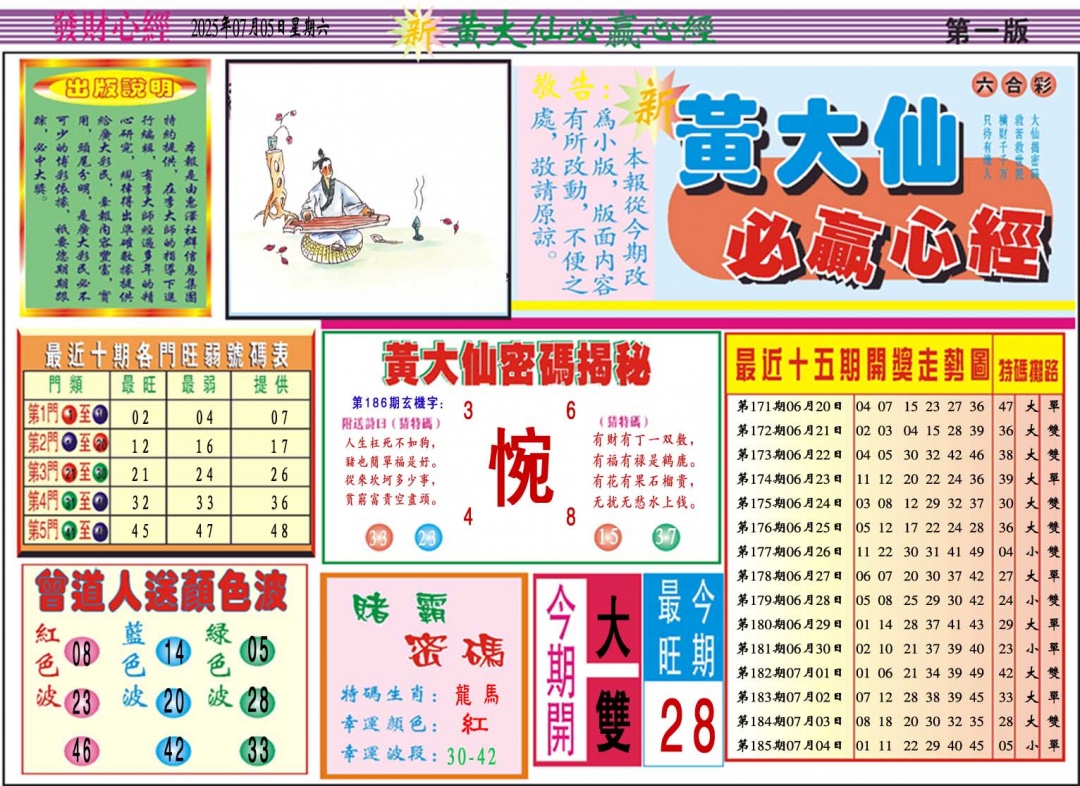 186期黄大仙必赢心经A[图]