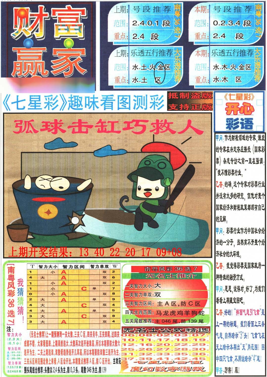 187期财富赢家（七星彩）[图]