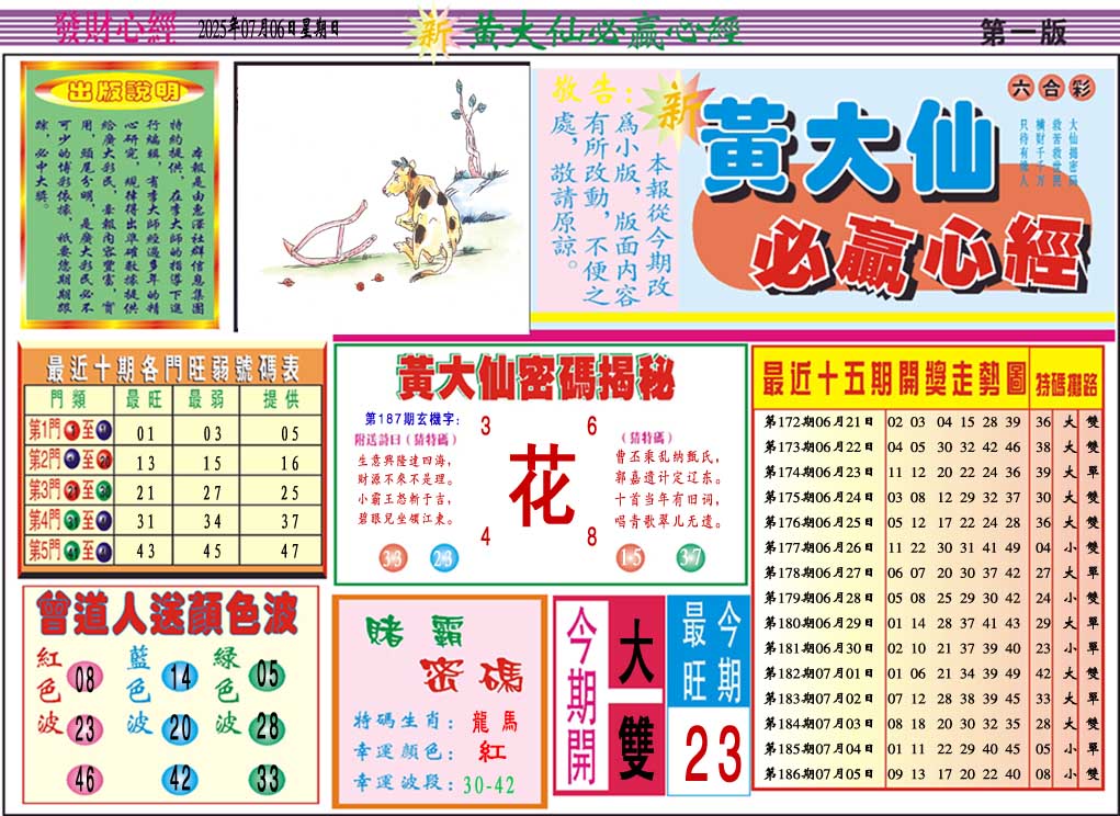 187期黄大仙必赢心经A[图]