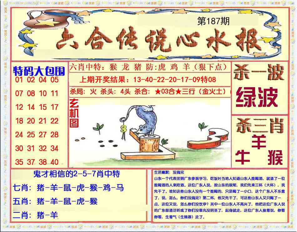 187期六合传说(心水版)[图]