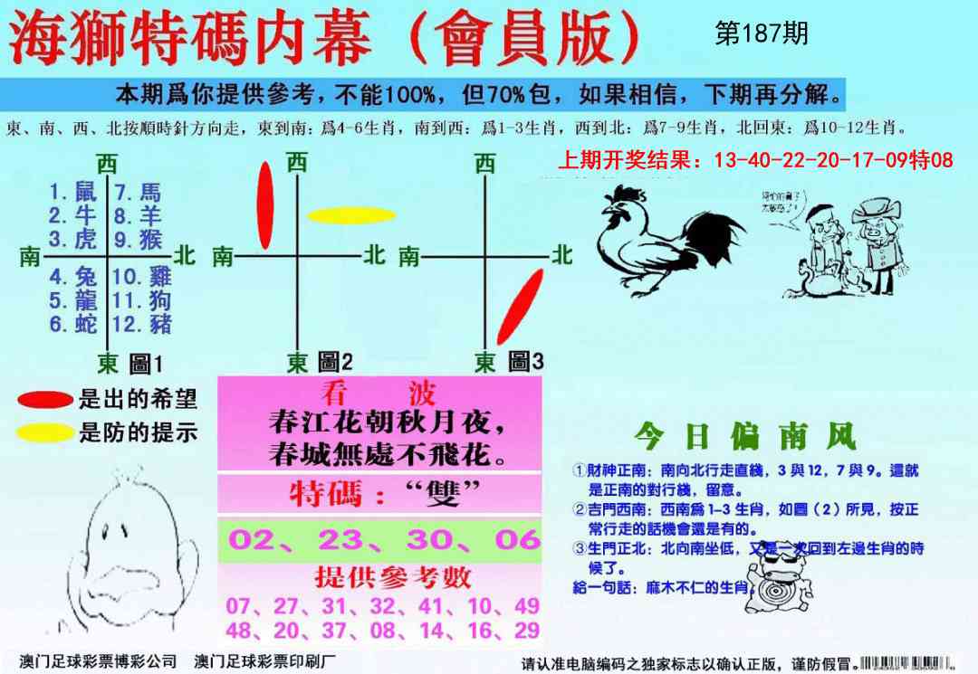187期海狮特码会员报[图]