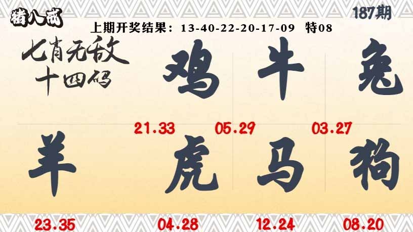 187期七肖无敌14码[图]