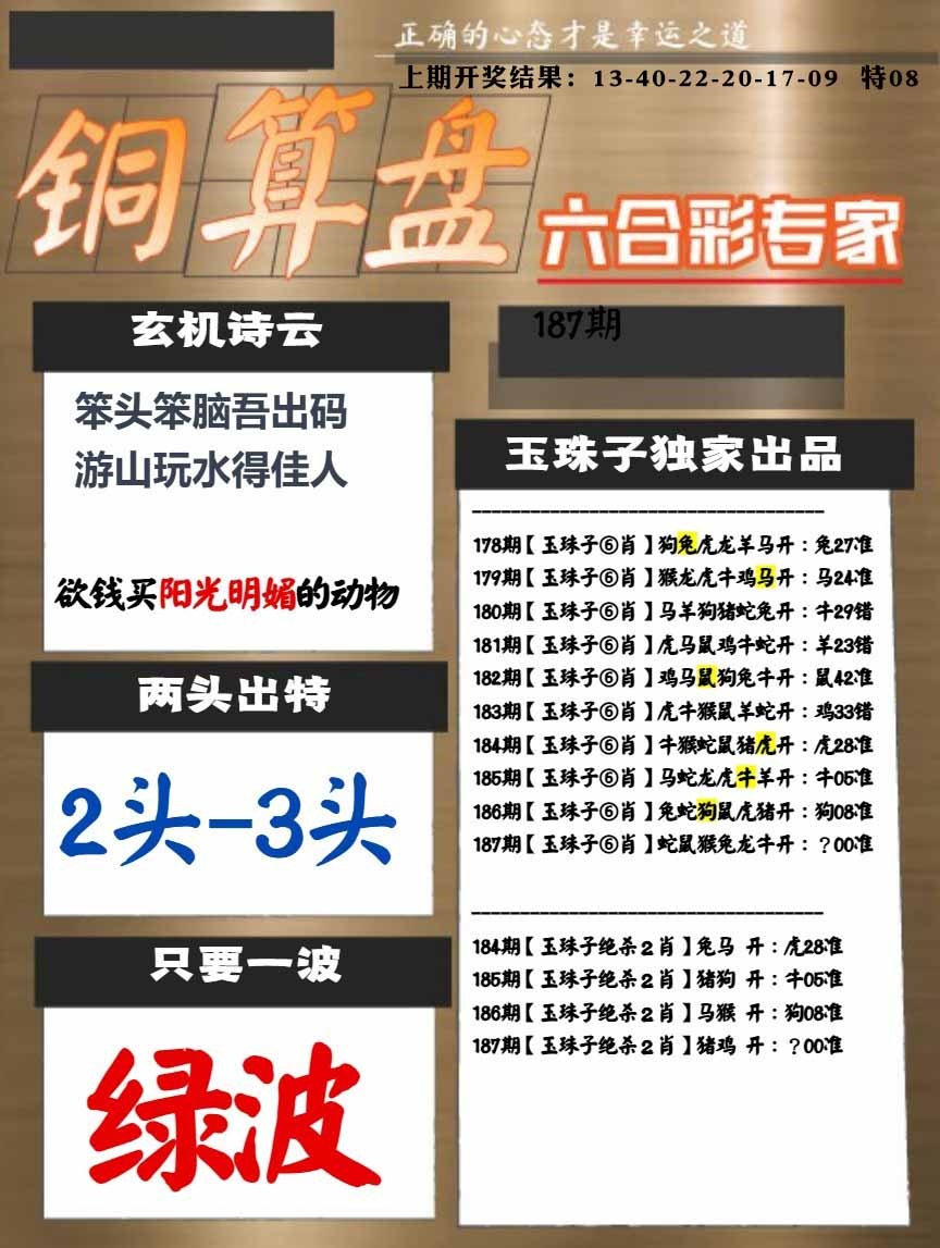 187期白小姐心水[图]