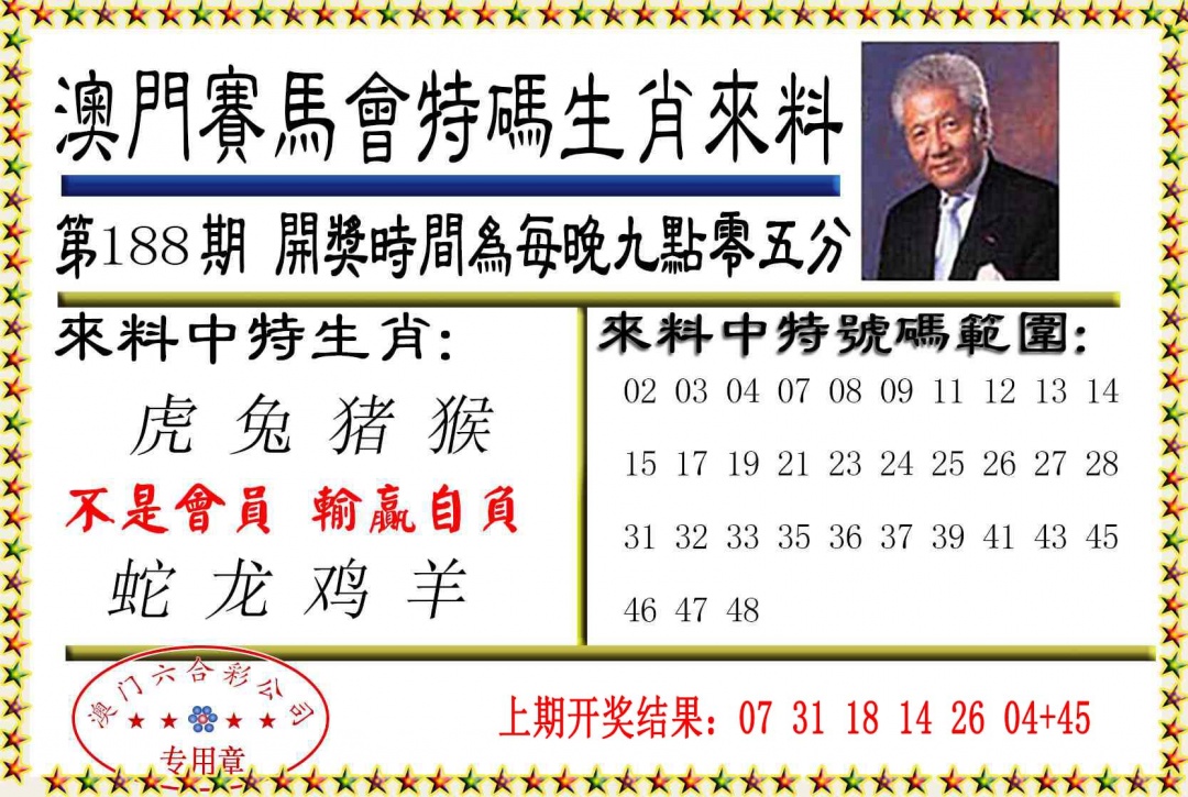 188期特码生肖来料[图]