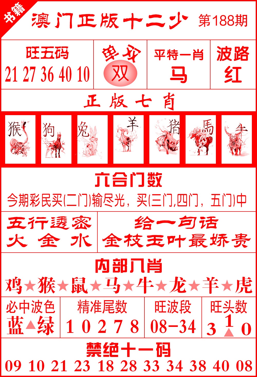 188期澳门十二少[图]