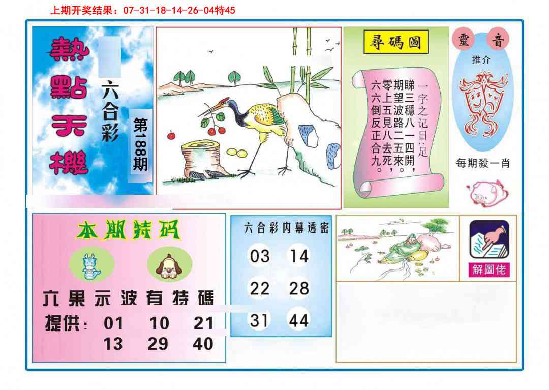 188期热点天机[图]