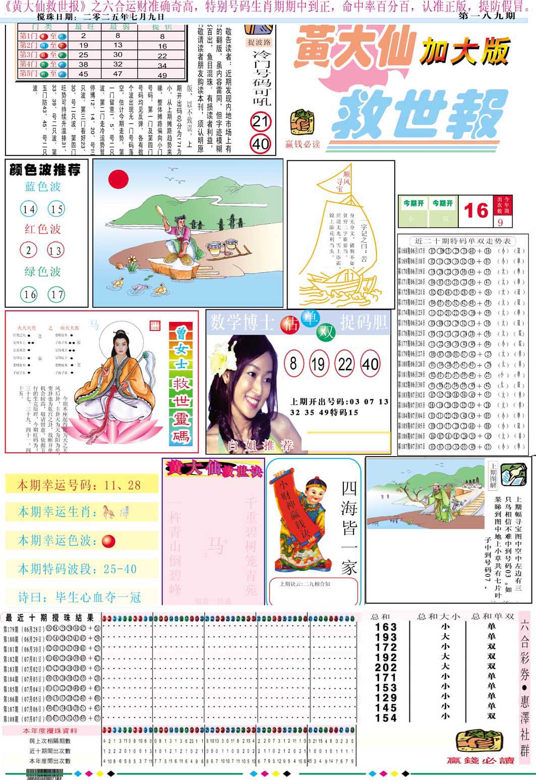 189期黄大仙救世A加大版[图]