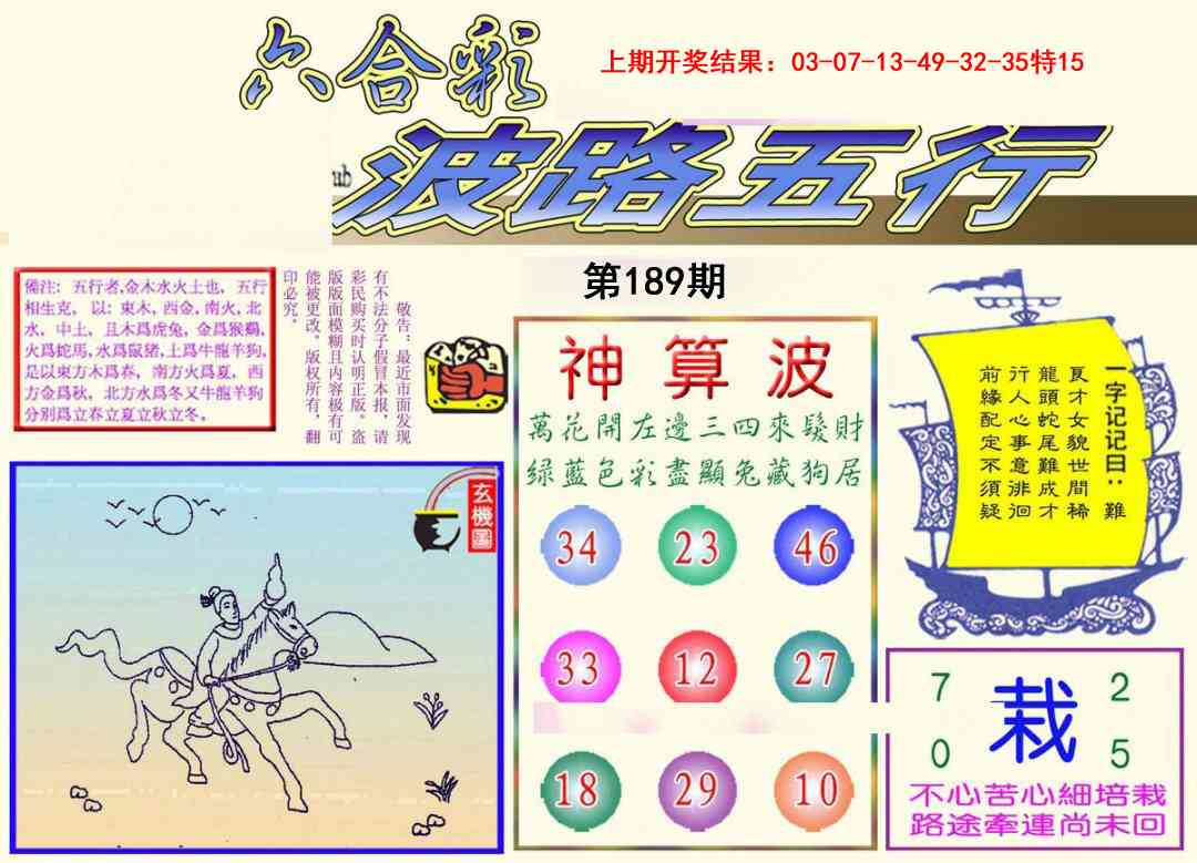 189期波路五行[图]