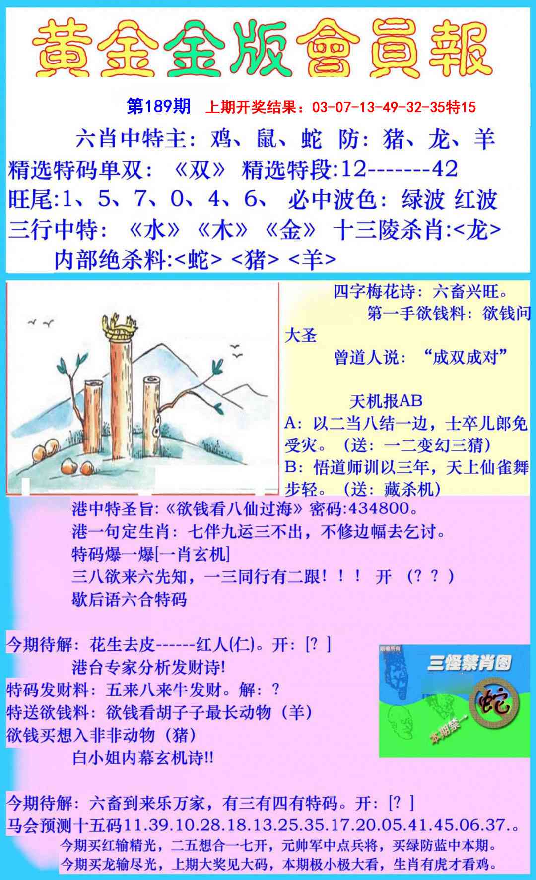 189期黄金金版会员报[图]