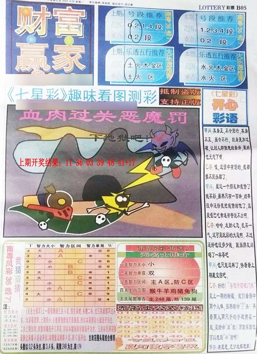 190期七星彩图(高清)[图]