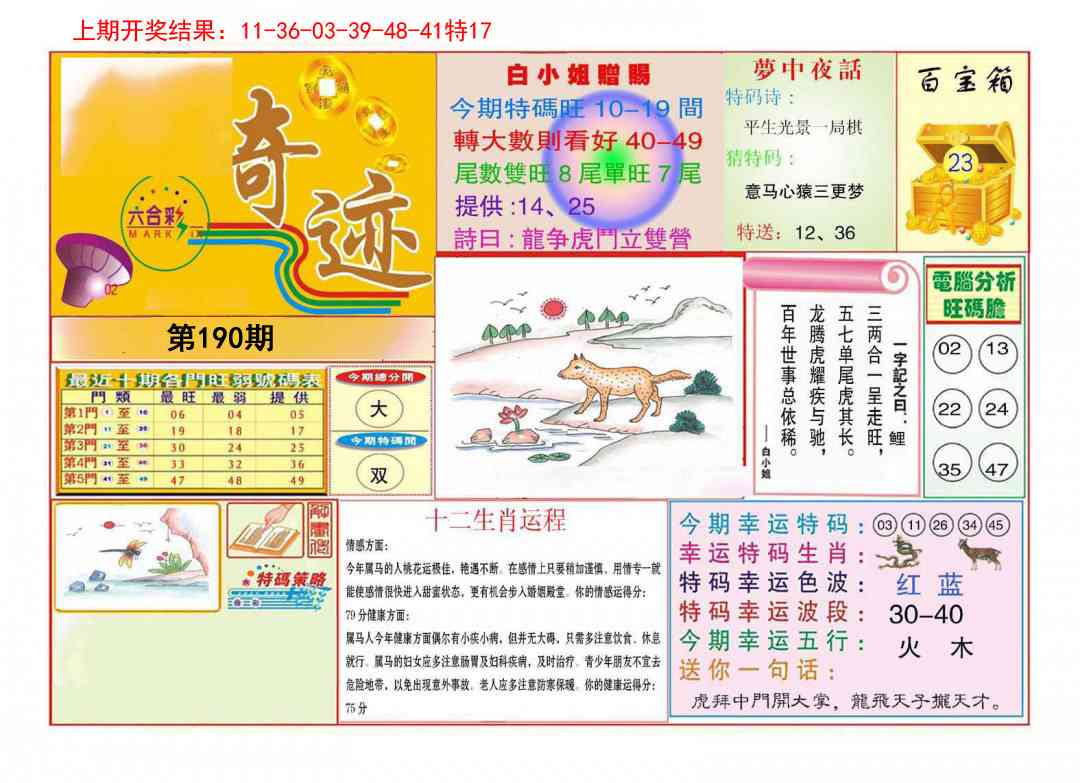 190期九龍奇迹A(推荐)[图]