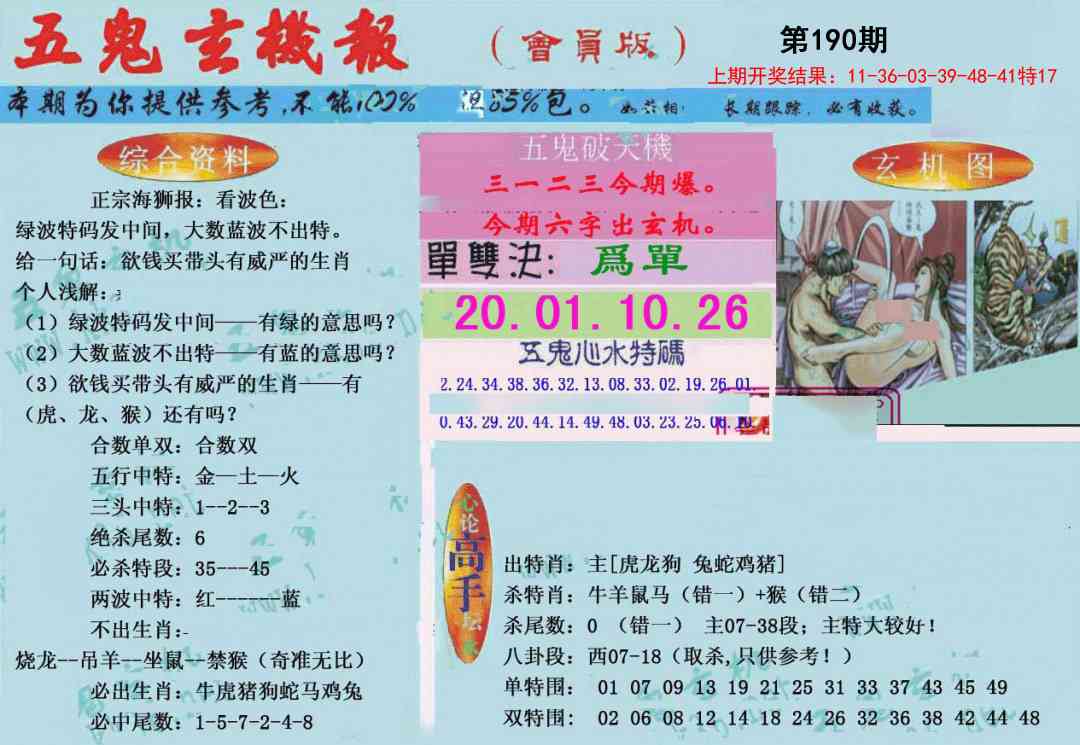 190期新五鬼玄机[图]