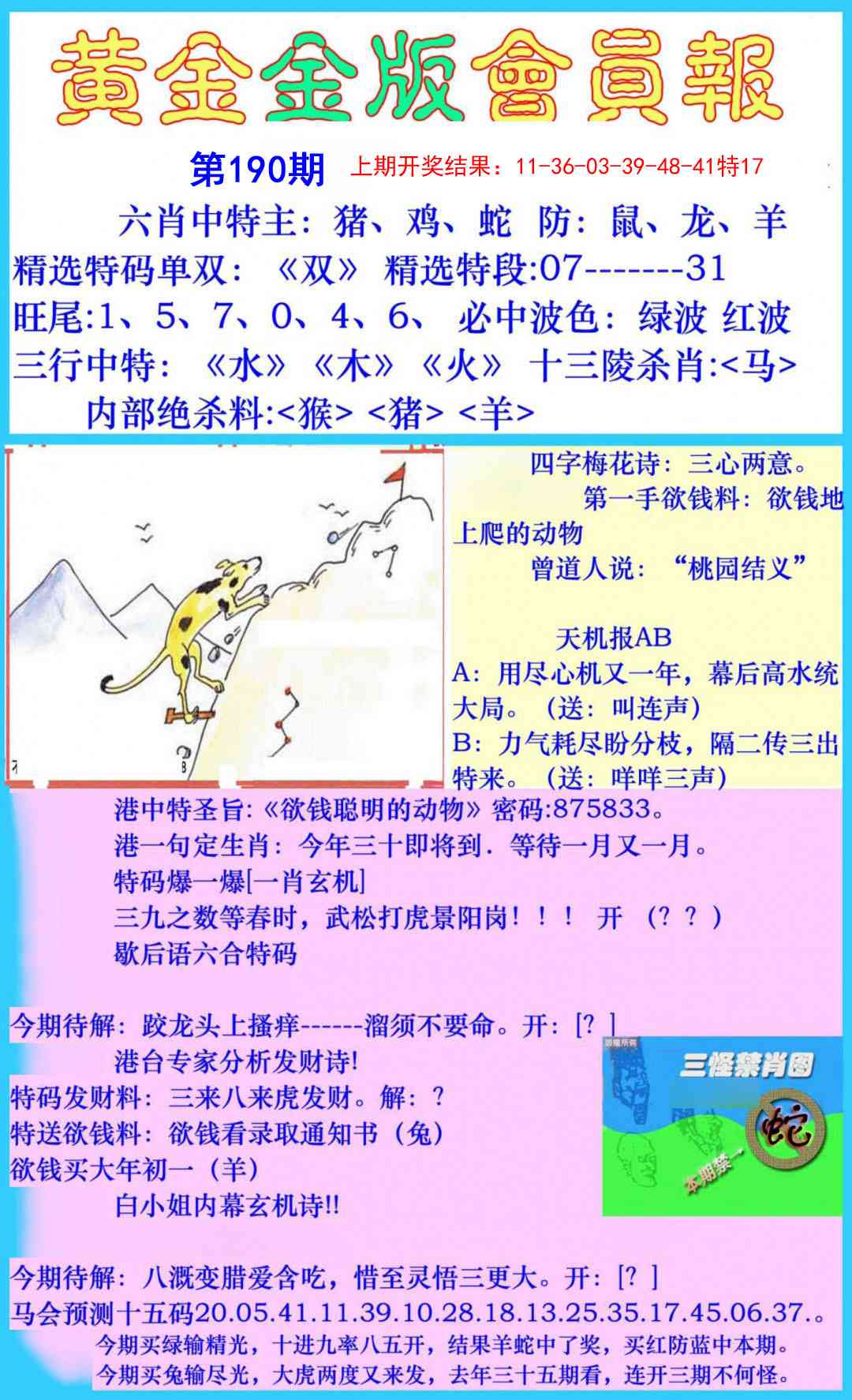 190期黄金金版会员报[图]